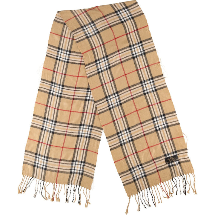 Check Pattern Cashmere Scarf /gaa003595