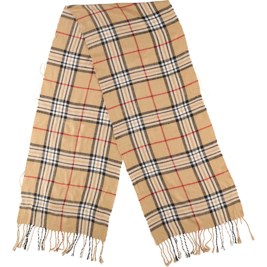 Check Pattern Cashmere Scarf /gaa003595