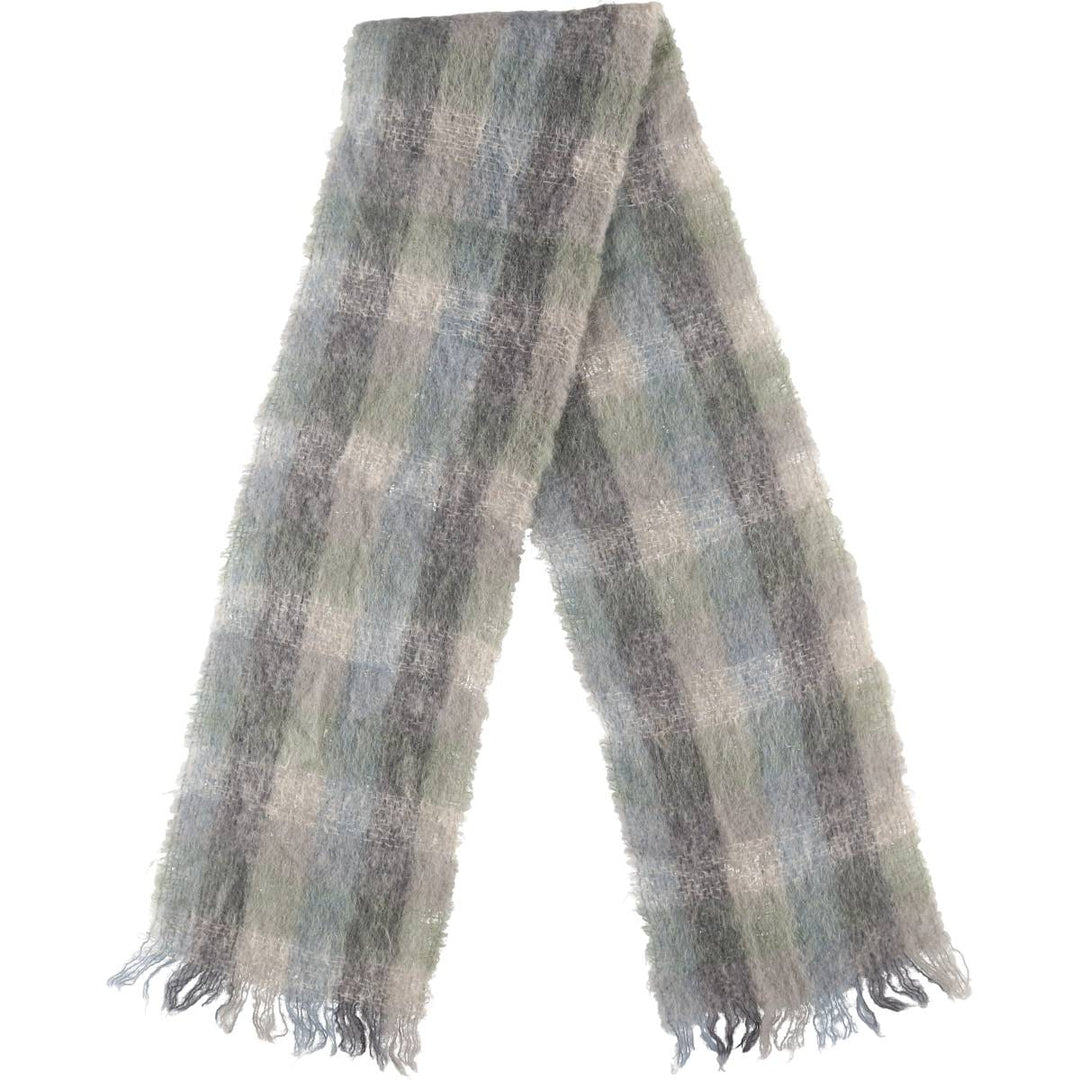 Jacobson's Check Pattern Mohair Scarf Made in Scotland /gaa003619