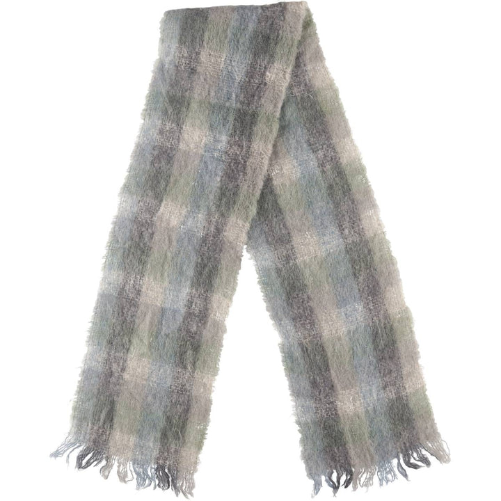 Jacobson's Check Pattern Mohair Scarf Made in Scotland /gaa003619