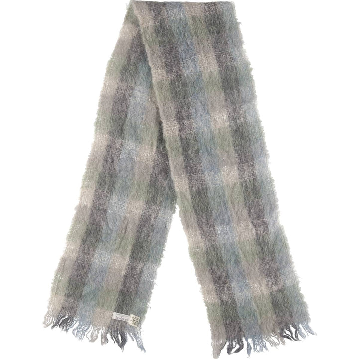 Jacobson's Check Pattern Mohair Scarf Made in Scotland /gaa003619