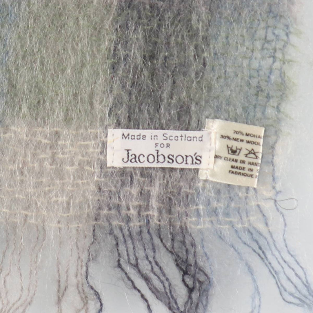 Jacobson's Check Pattern Mohair Scarf Made in Scotland /gaa003619