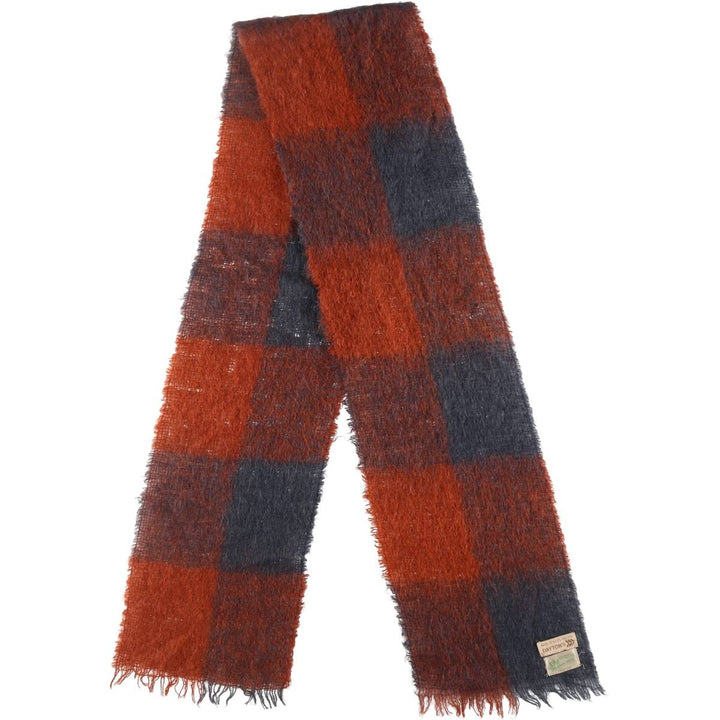 DAYTON'S Check Pattern Mohair Scarf Made in Scotland /gaa003621