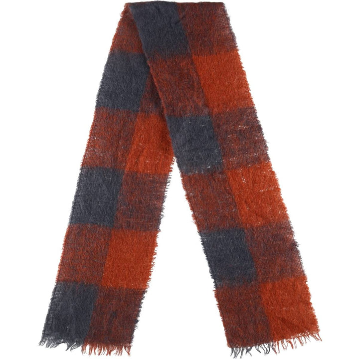 DAYTON'S Check Pattern Mohair Scarf Made in Scotland /gaa003621