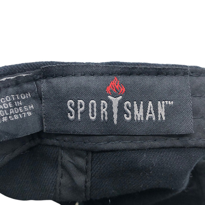 SPORTSMAN Baseball Cap (Free Size) cotton black type Vintage Second Hand