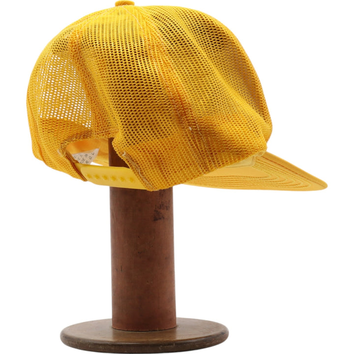 80'S The Dark Continent Trucker Mesh Cap, Free Size, Vintage polyester yellow type Vintage Second Hand