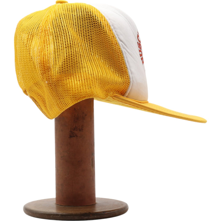 80'S The Dark Continent Trucker Mesh Cap, Free Size, Vintage polyester yellow type Vintage Second Hand
