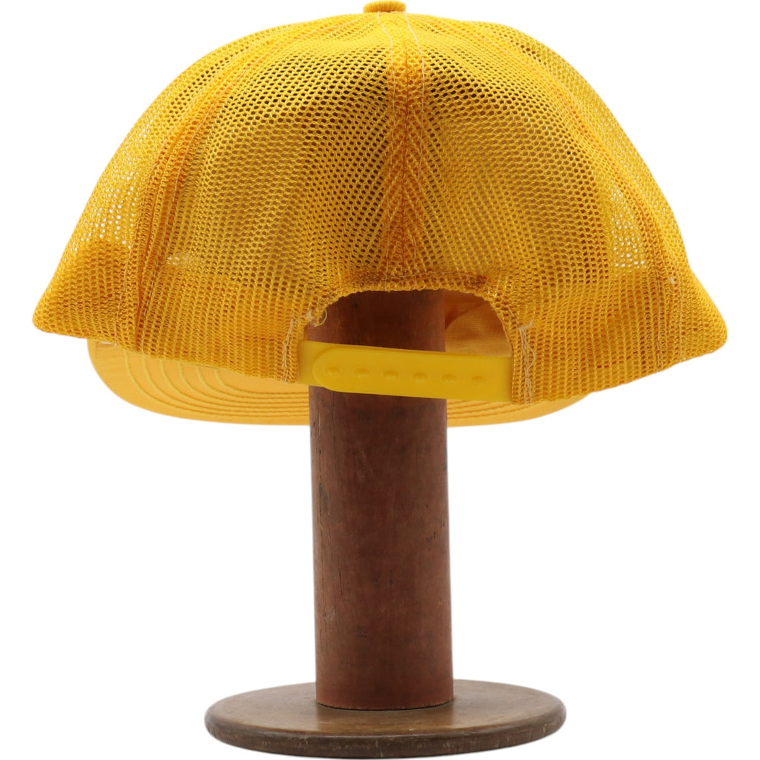 80'S The Dark Continent Trucker Mesh Cap, Free Size, Vintage polyester yellow type Vintage Second Hand