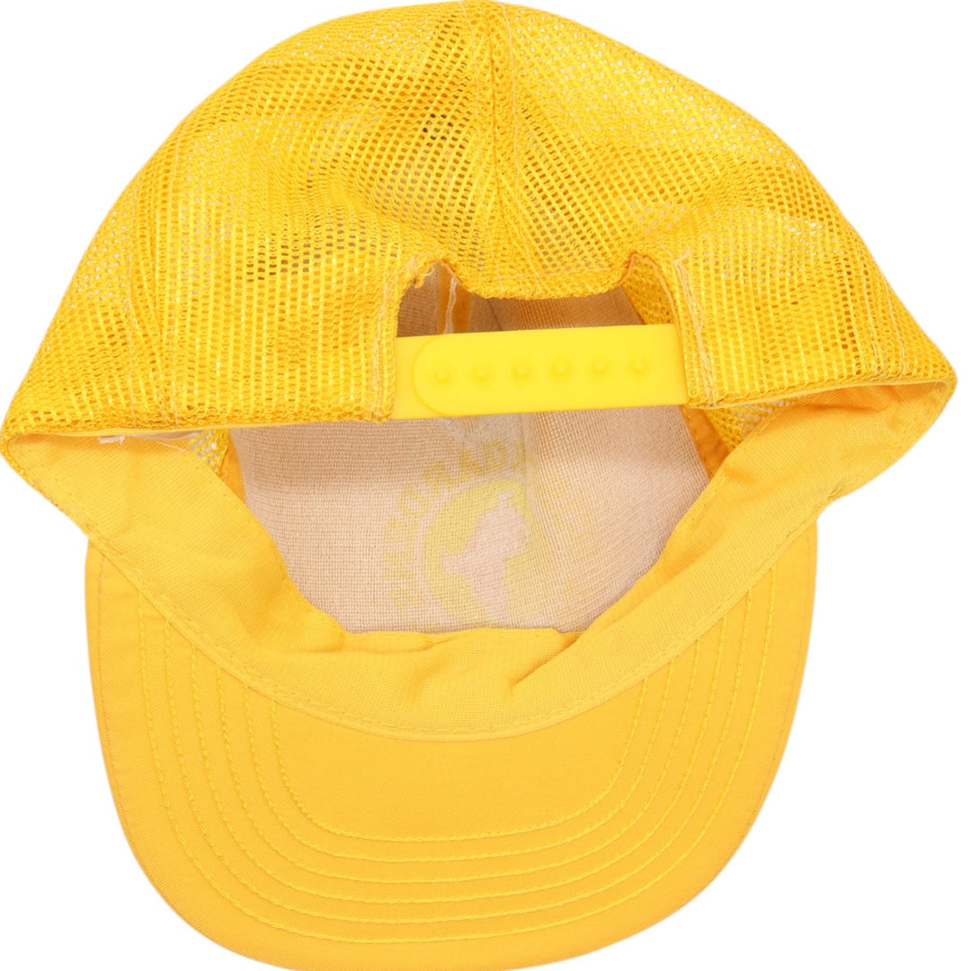 80'S The Dark Continent Trucker Mesh Cap, Free Size, Vintage polyester yellow type Vintage Second Hand