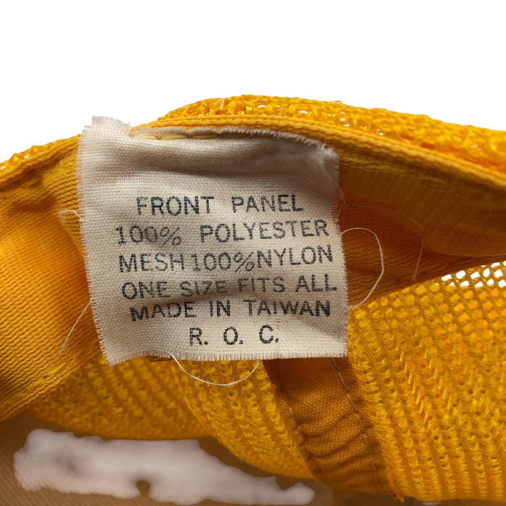 80'S The Dark Continent Trucker Mesh Cap, Free Size, Vintage polyester yellow type Vintage Second Hand