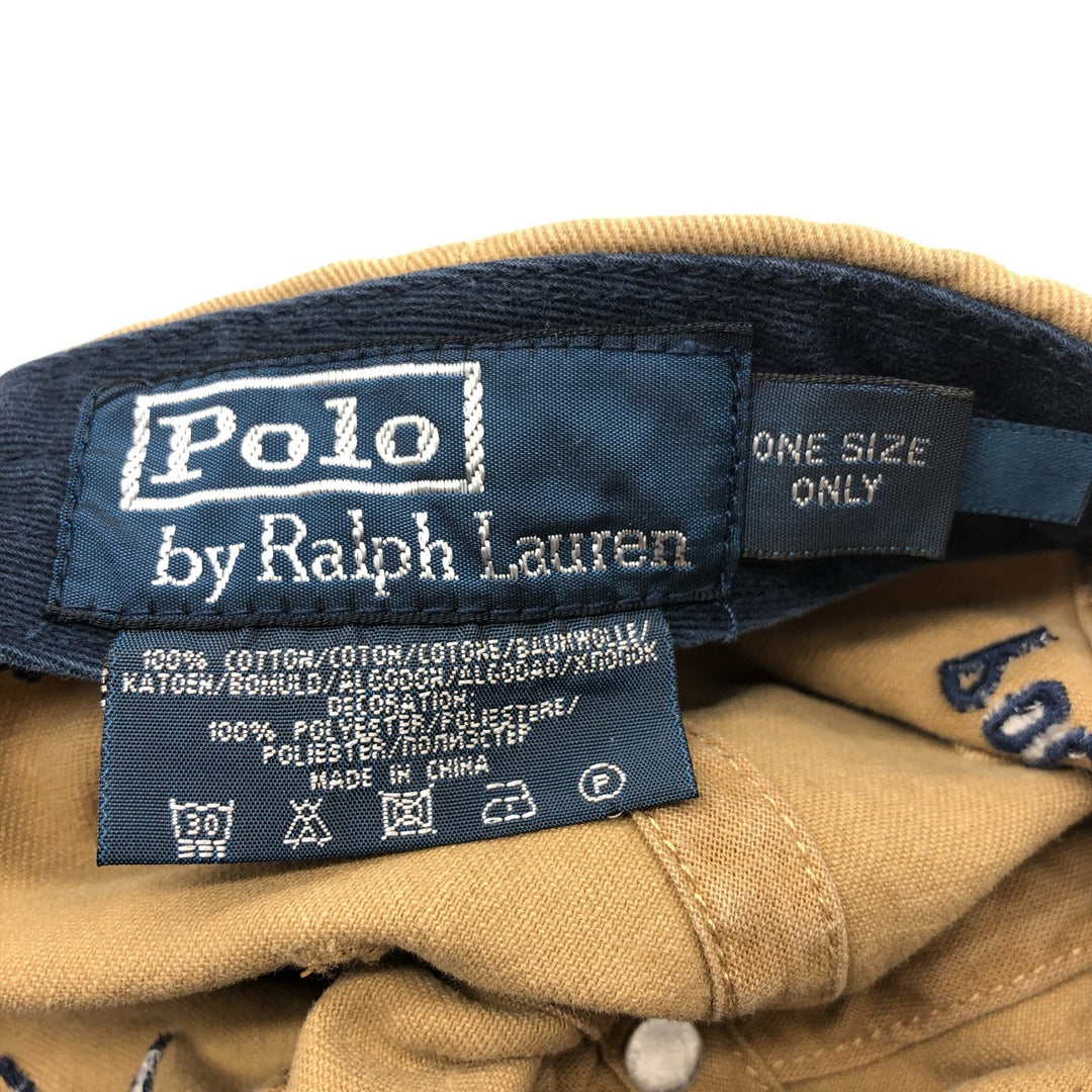 Ralph Lauren POLO by Ralph Lauren Baseball Cap Free Size cotton Beige type Vintage Second Hand