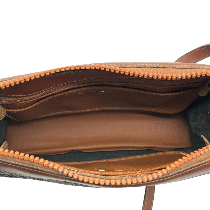 Dooney & Bourke Shoulder Bag Made in USA genuine leather brown type Vintage Second Hand