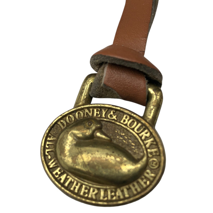 Dooney & Bourke Shoulder Bag Made in USA genuine leather brown type Vintage Second Hand