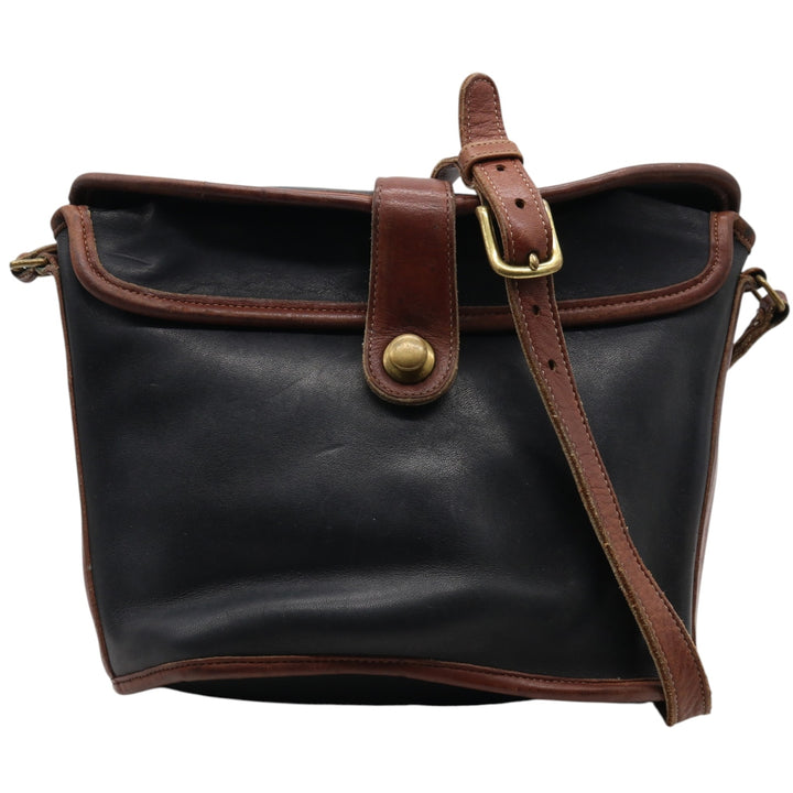 Vintage Coach OLD COACH German Hook Shoulder Bag genuine leather black type Vintage Second Hand