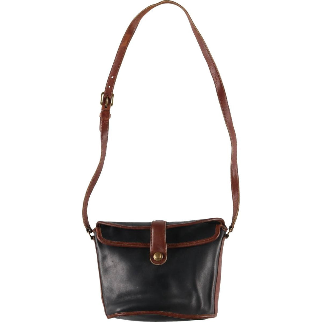 Vintage Coach OLD COACH German Hook Shoulder Bag genuine leather black type Vintage Second Hand