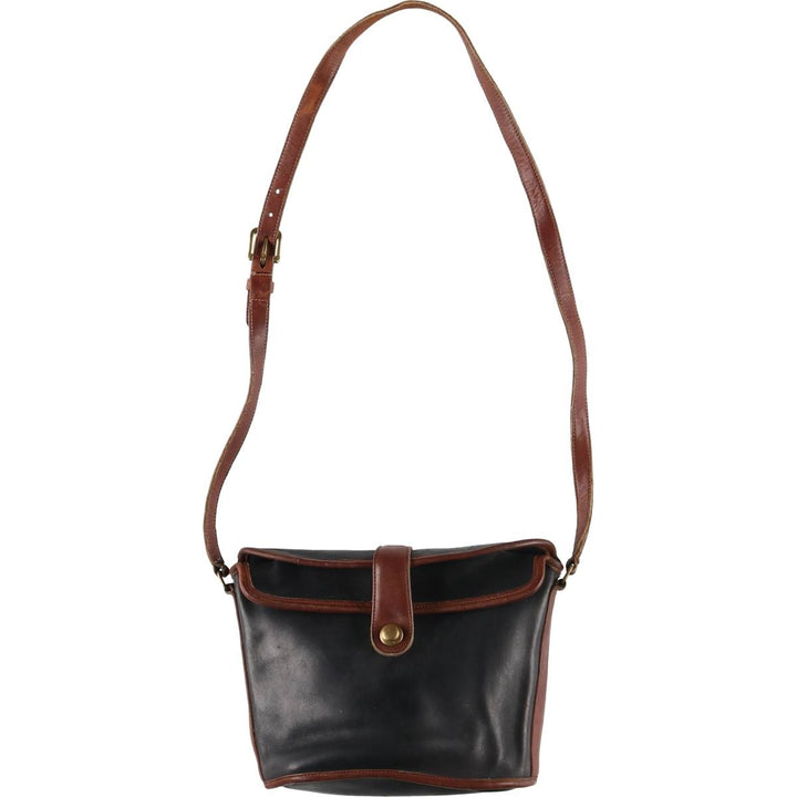 Vintage Coach OLD COACH German Hook Shoulder Bag genuine leather black type Vintage Second Hand