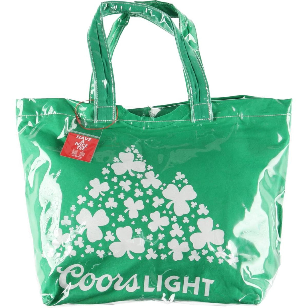Vintage T-shirt Remake Tote T-shirt Remake Tote Bag Plastics Tote Bag unclear green type Vintage Second Hand
