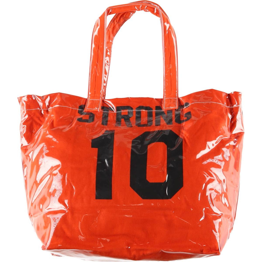 Vintage T-shirt Remake Tote T-shirt Remake Tote Bag College Plastics Tote Bag unclear orange type Vintage Second Hand