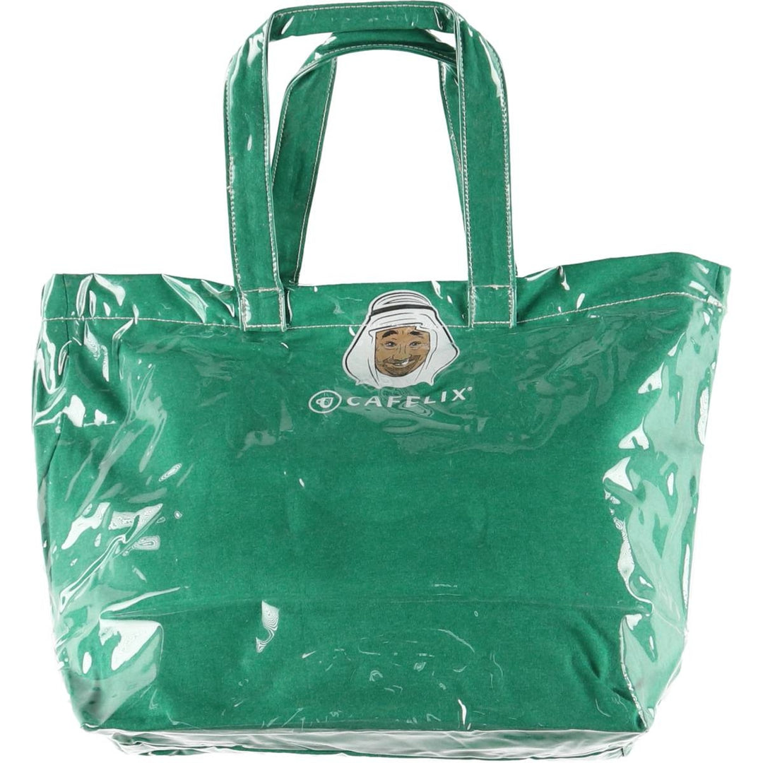 Vintage T-shirt Remake Tote T-shirt Remake Tote Bag Plastics Tote Bag unclear green type Vintage Second Hand