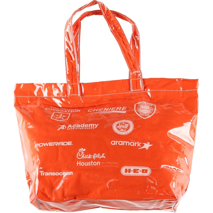 Vintage T-shirt Remake Tote T-shirt Remake Tote Bag Plastics Tote Bag unclear orange type Vintage Second Hand