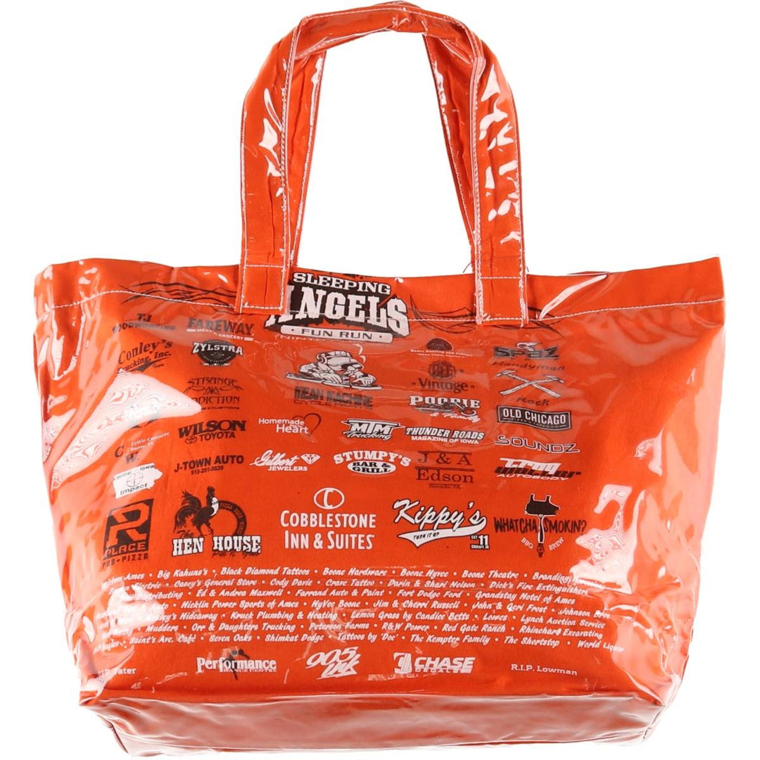 Vintage T-shirt Remake Tote T-shirt Remake Tote Bag Plastics Tote Bag unclear orange type Vintage Second Hand