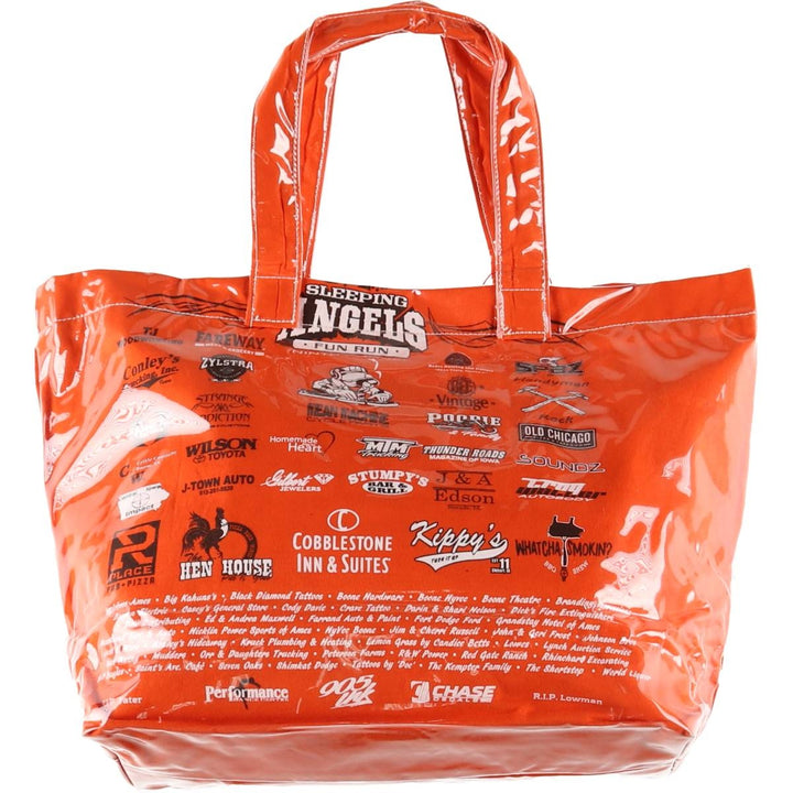 Vintage T-shirt Remake Tote T-shirt Remake Tote Bag Plastics Tote Bag unclear orange type Vintage Second Hand