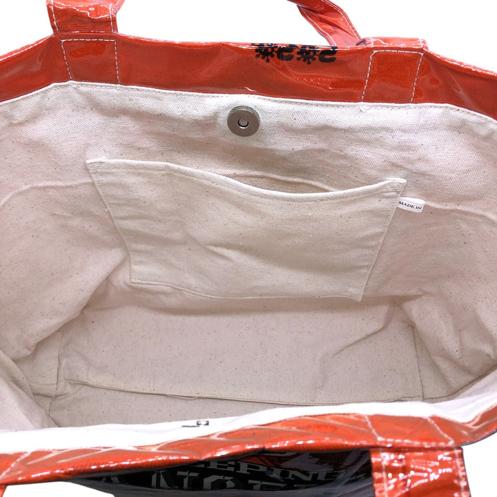 Vintage T-shirt Remake Tote T-shirt Remake Tote Bag Plastics Tote Bag unclear orange type Vintage Second Hand