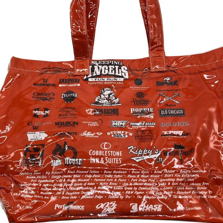 Vintage T-shirt Remake Tote T-shirt Remake Tote Bag Plastics Tote Bag unclear orange type Vintage Second Hand