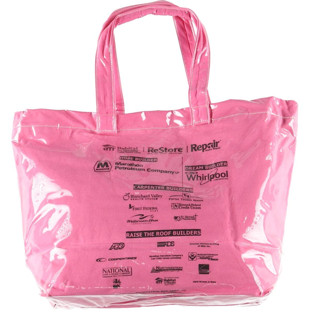 Vintage T-shirt Remake Tote T-shirt Remake Tote Bag Plastics Tote Bag unclear pink type Vintage Second Hand
