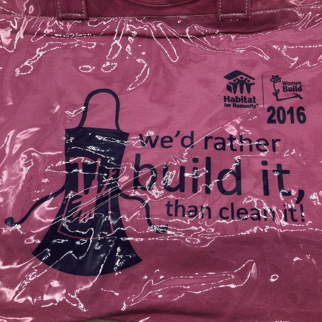 Vintage T-shirt Remake Tote T-shirt Remake Tote Bag Plastics Tote Bag unclear pink type Vintage Second Hand