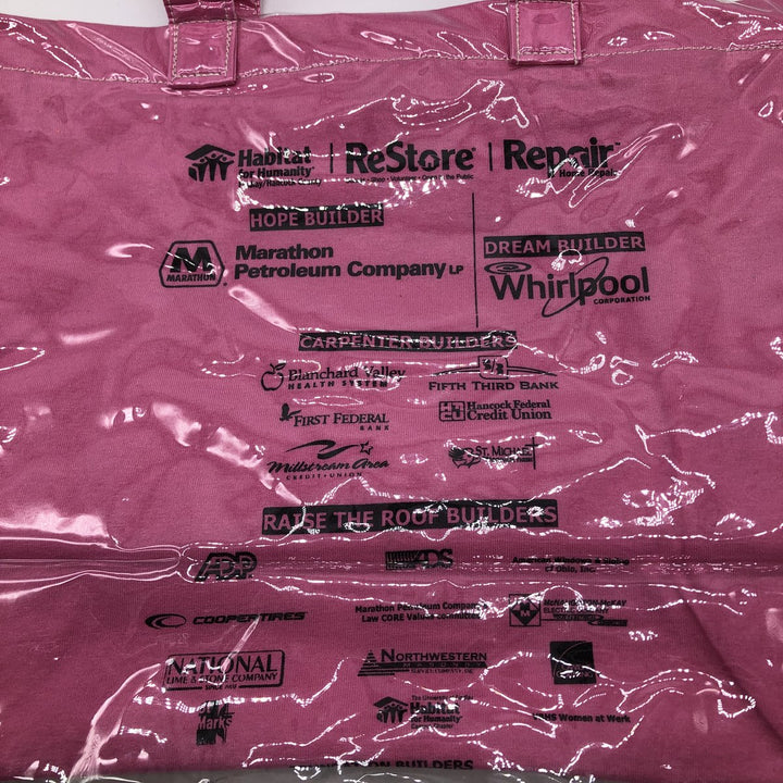 Vintage T-shirt Remake Tote T-shirt Remake Tote Bag Plastics Tote Bag unclear pink type Vintage Second Hand