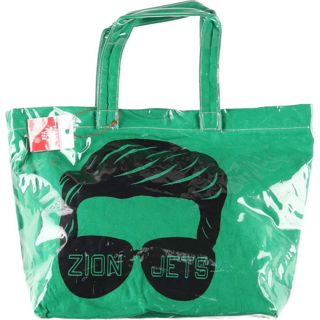 Vintage T-shirt Remake Tote T-shirt Remake Tote Bag Plastics Tote Bag unclear green type Vintage Second Hand
