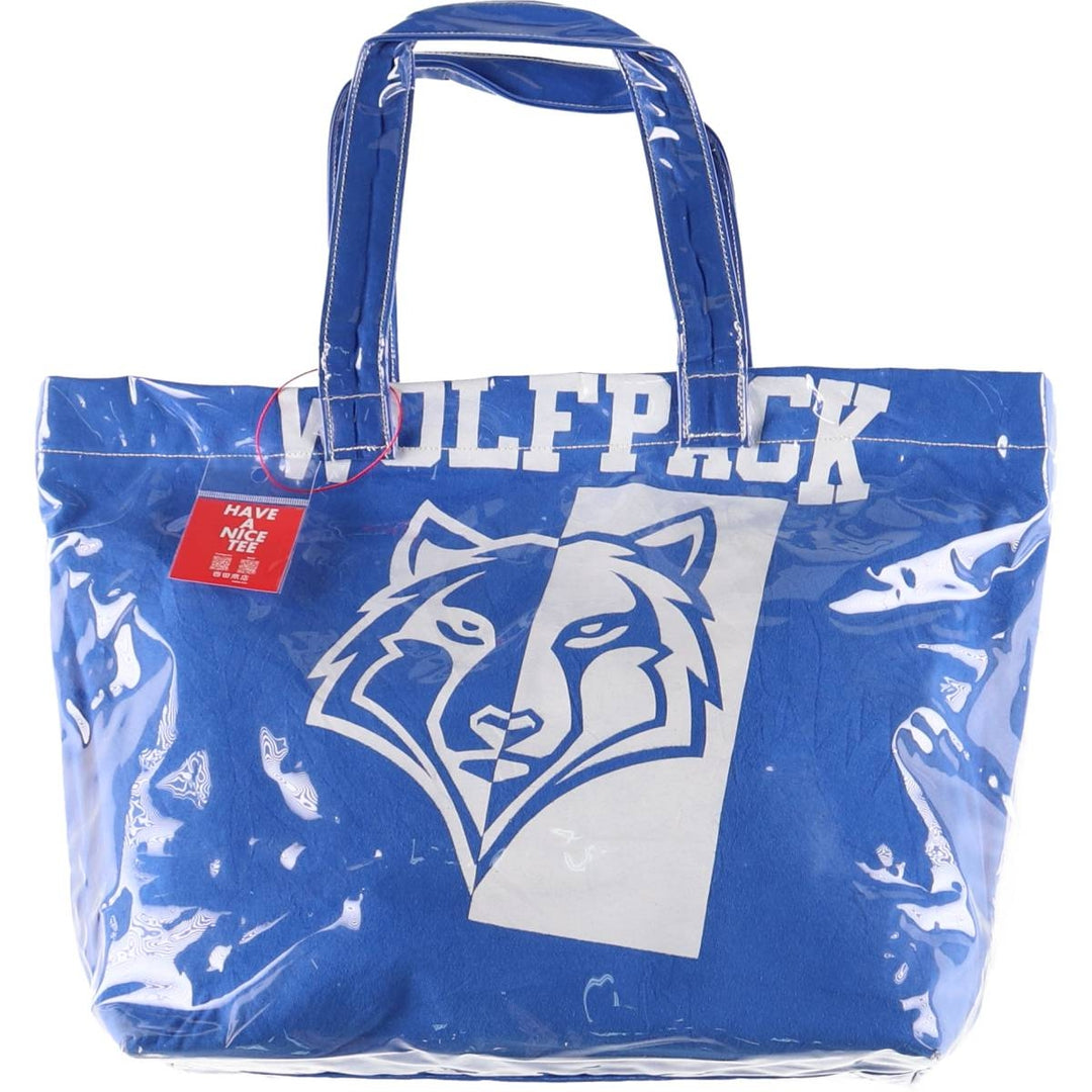 Vintage T-shirt Remake Tote T-shirt Remake Tote Bag Plastics Tote Bag unclear blue type Vintage Second Hand