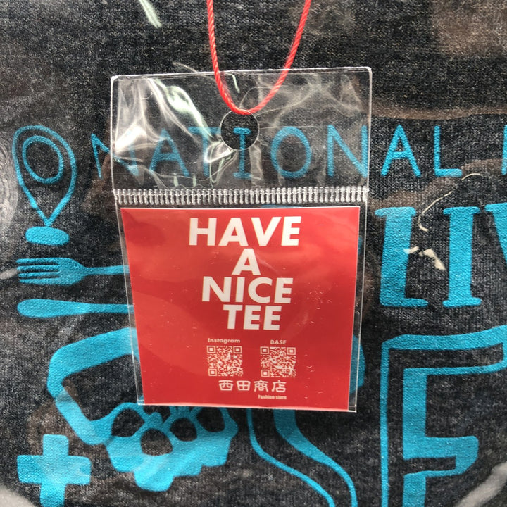 Vintage T-shirt Remake Tote T-shirt Remake Tote Bag Plastics Tote Bag unclear navy blue type Vintage Second Hand