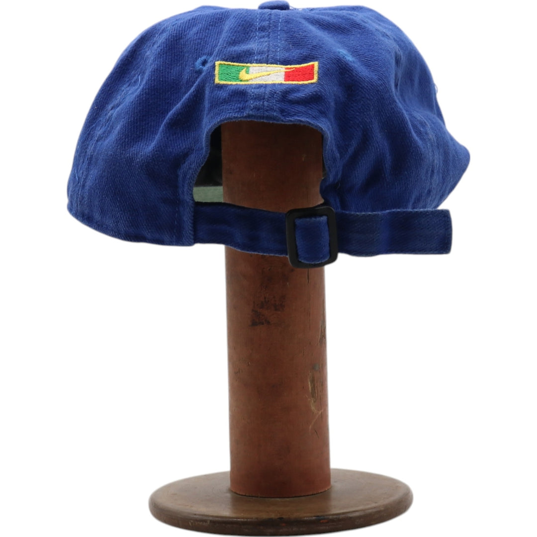90'S Nike Italy National Team Baseball Cap Free Size Vintage cotton blue type Vintage Second Hand