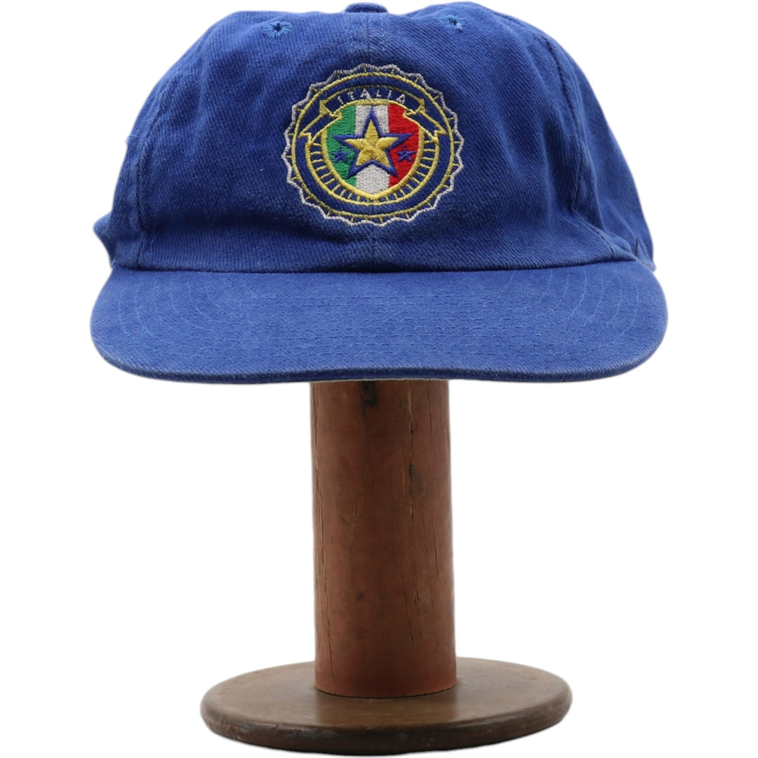 90'S Nike Italy National Team Baseball Cap Free Size Vintage cotton blue type Vintage Second Hand