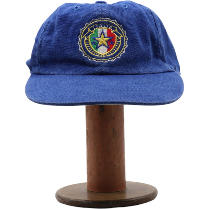 90'S Nike Italy National Team Baseball Cap Free Size Vintage cotton blue type Vintage Second Hand