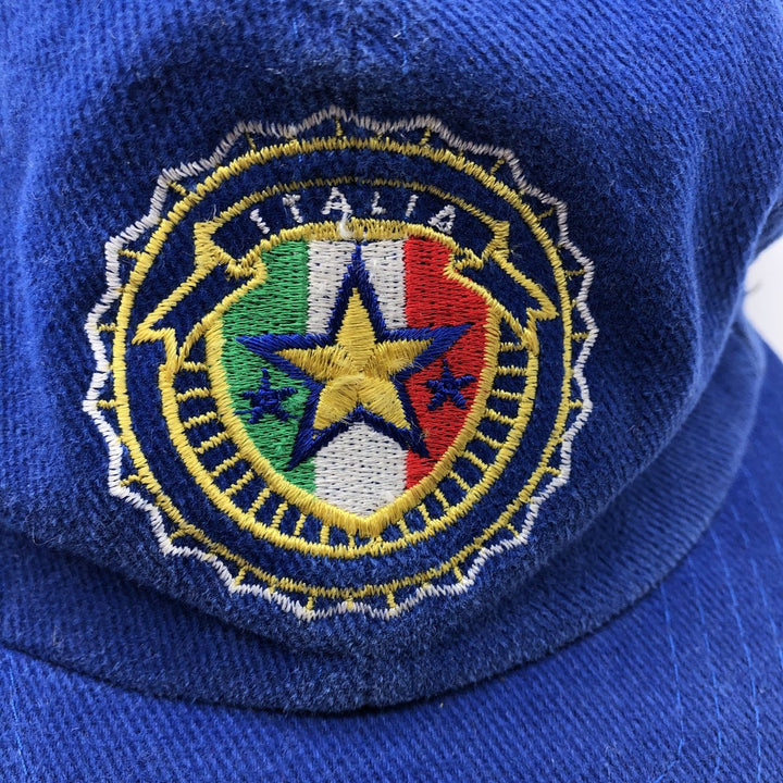 90'S Nike Italy National Team Baseball Cap Free Size Vintage cotton blue type Vintage Second Hand