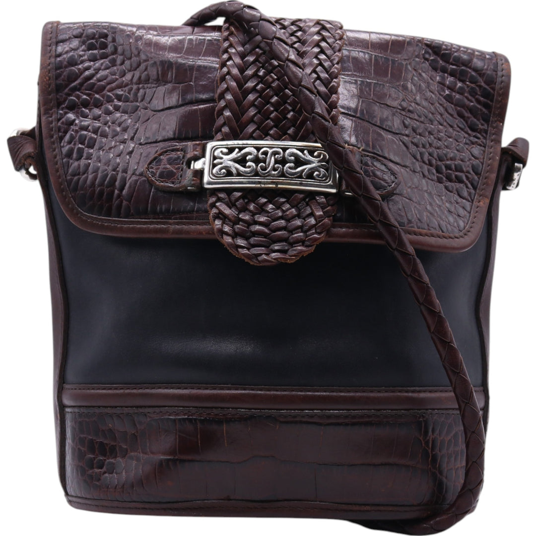 90'S Brighton Shoulder Bag Vintage genuine leather brown type Vintage Second Hand