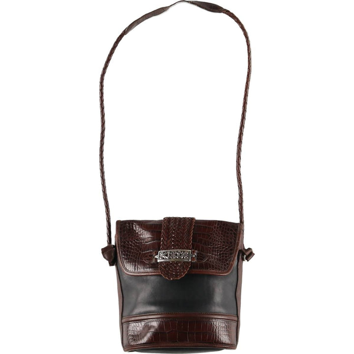 90'S Brighton Shoulder Bag Vintage genuine leather brown type Vintage Second Hand
