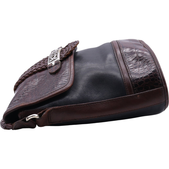 90'S Brighton Shoulder Bag Vintage genuine leather brown type Vintage Second Hand
