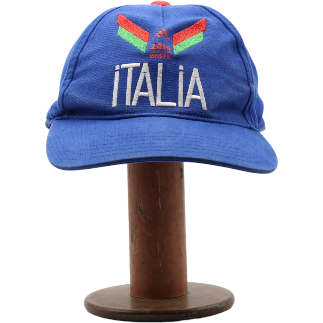 Adidas Italy 2014 FIFA World Cup Baseball Cap, Free Size, Adjustable Strap cotton blue type Vintage Second Hand