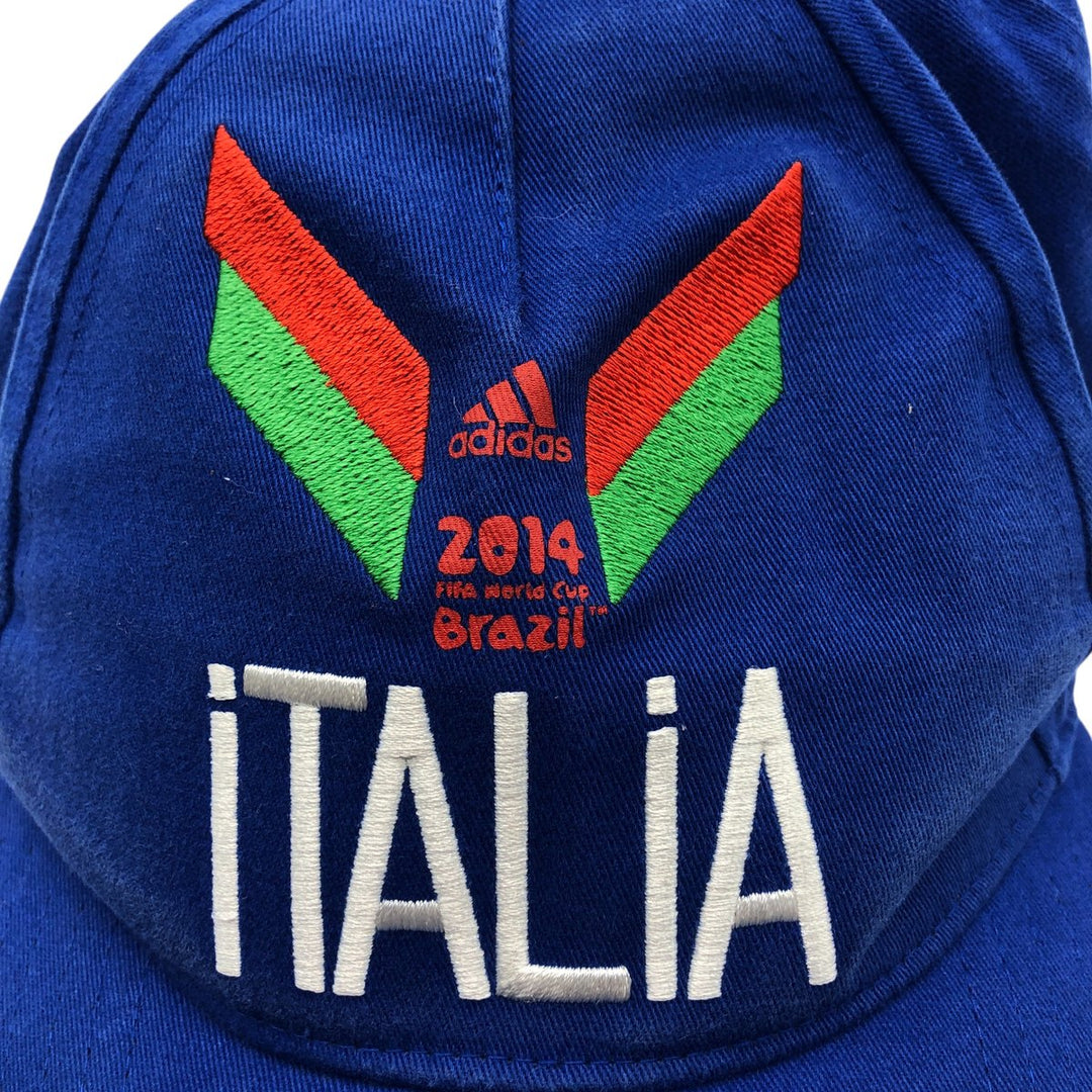 Adidas Italy 2014 FIFA World Cup Baseball Cap, Free Size, Adjustable Strap cotton blue type Vintage Second Hand
