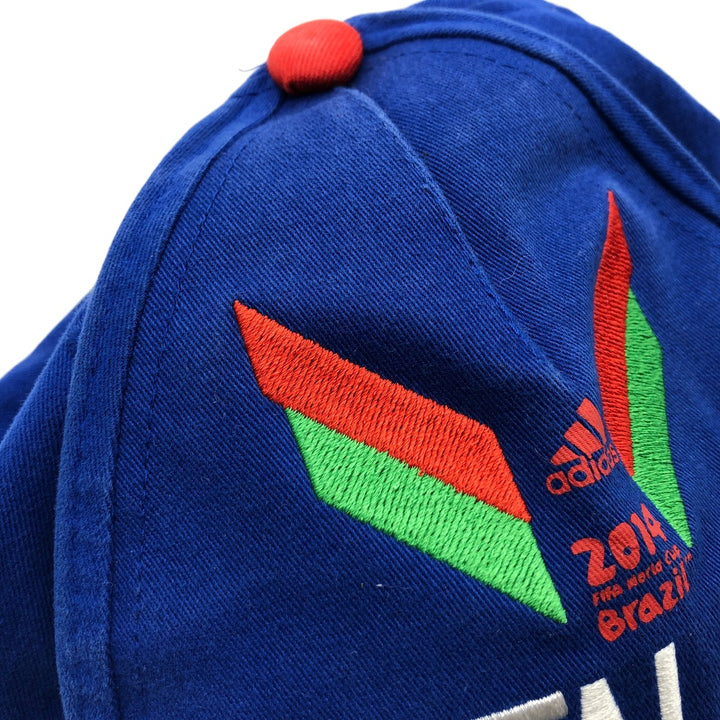 Adidas Italy 2014 FIFA World Cup Baseball Cap, Free Size, Adjustable Strap cotton blue type Vintage Second Hand
