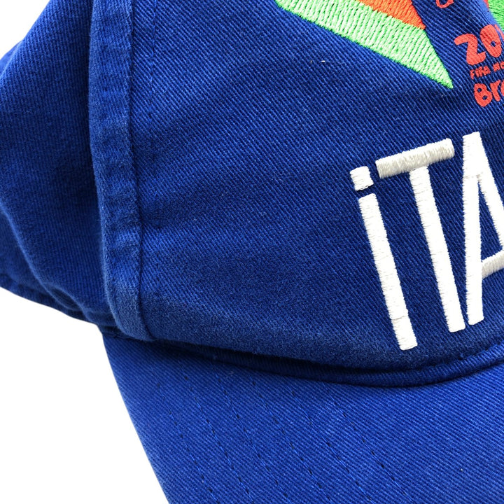 Adidas Italy 2014 FIFA World Cup Baseball Cap, Free Size, Adjustable Strap cotton blue type Vintage Second Hand