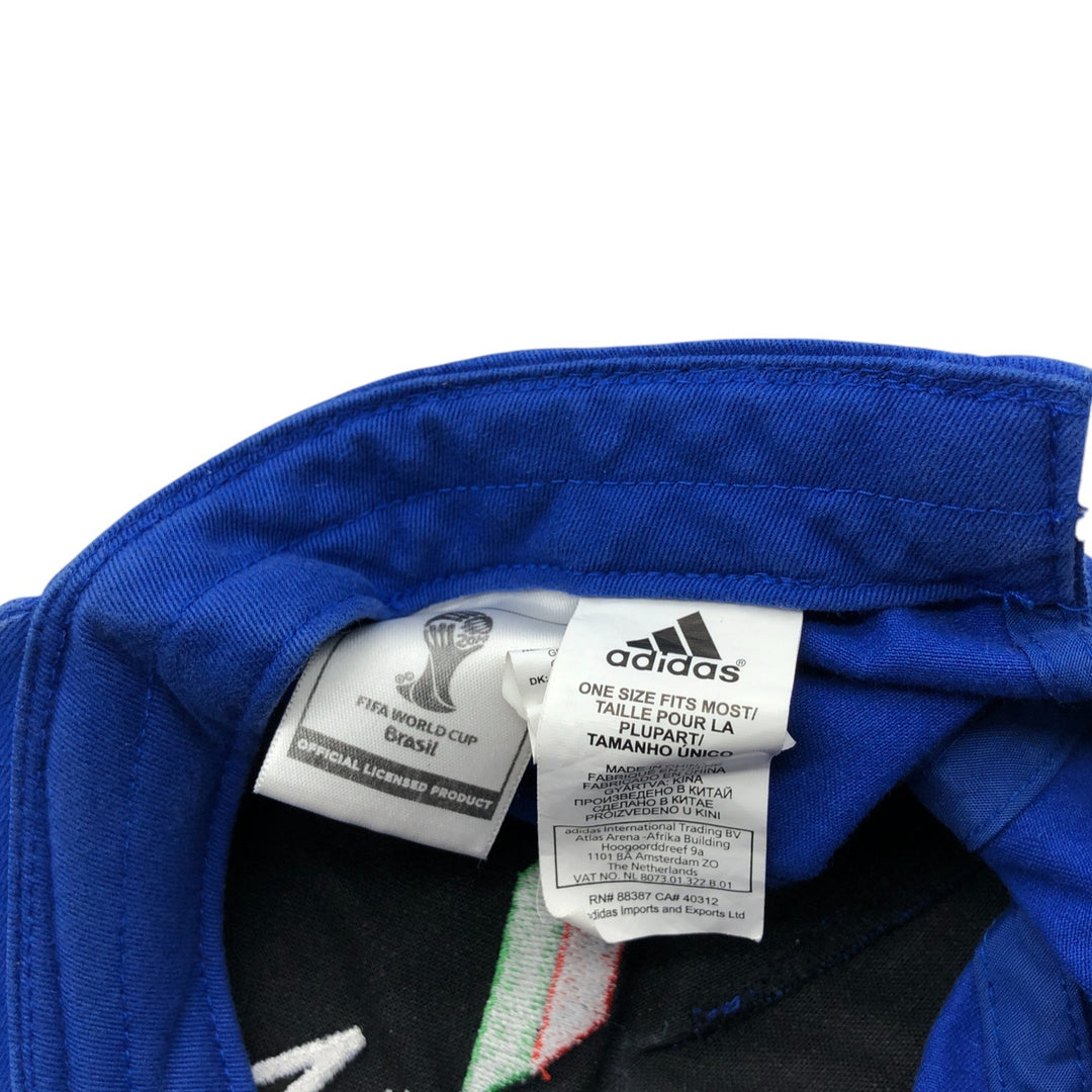 Adidas Italy 2014 FIFA World Cup Baseball Cap, Free Size, Adjustable Strap cotton blue type Vintage Second Hand
