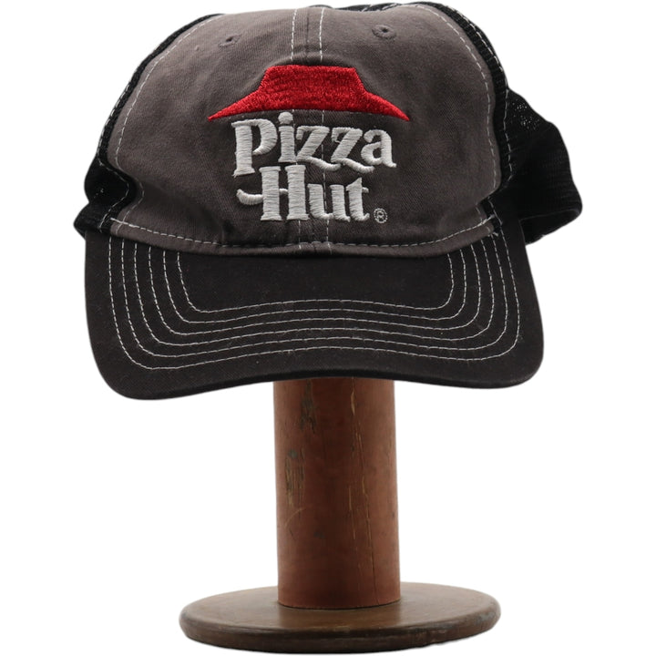Pizza Hut Advertising Mesh Cap Free Size cotton black type Vintage Second Hand