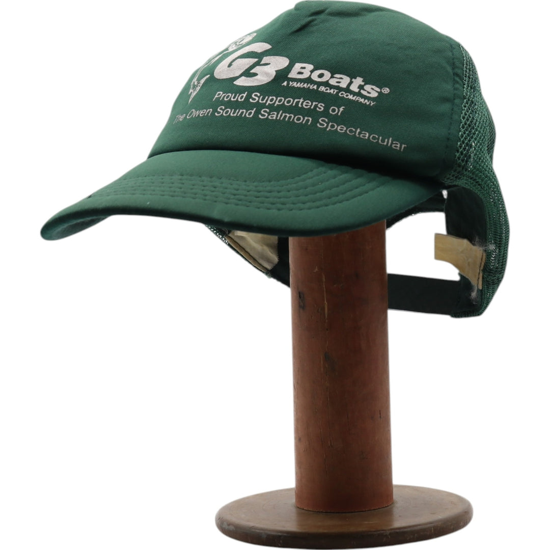 G3 BOATS logo print mesh cap, one size fits all unclear green type Vintage Second Hand