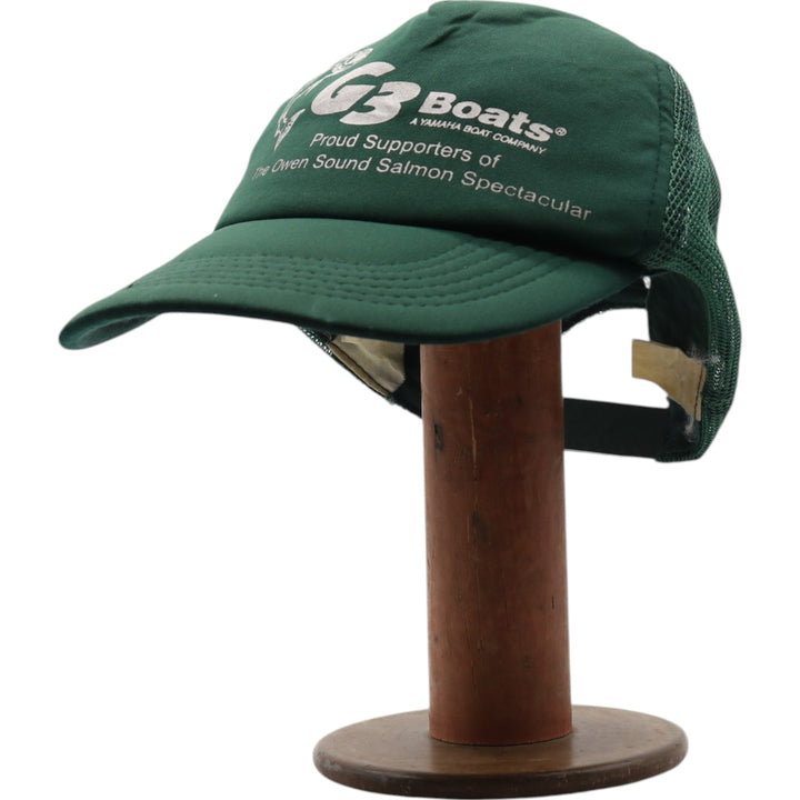 G3 BOATS logo print mesh cap, one size fits all unclear green type Vintage Second Hand