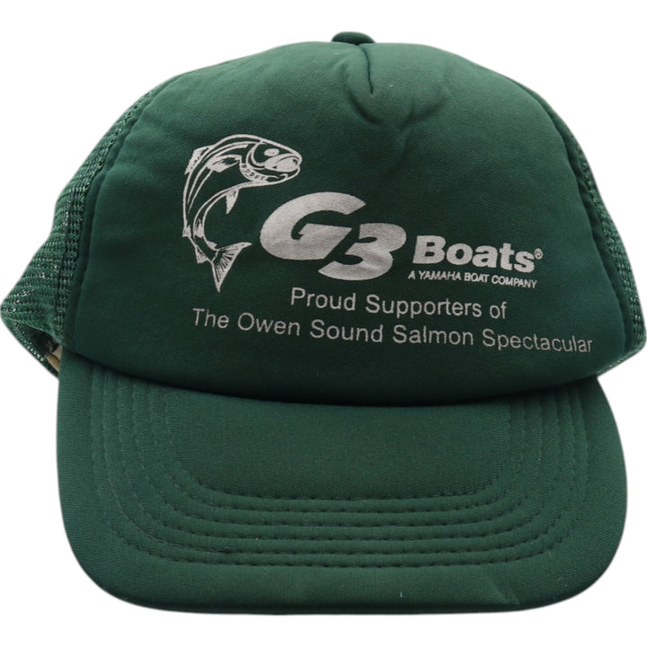 G3 BOATS logo print mesh cap, one size fits all unclear green type Vintage Second Hand
